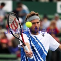 14-1-12. AAMI Classic at Kooyong. Mens final, Mardy Fish v Bernard Tomic. Photo: Peter Haskin