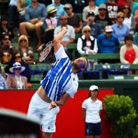 14-1-12.AAMI Classic at Kooyong. Mens final, Mardy Fish v Bernard Tomic. Photo: Peter Haskin