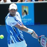 Australian Open Tennis 2012. Mens first round. Mardy Fish (USA) v Gilles Muller (LUX). Photo: Peter Haskin