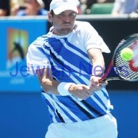 Australian Open Tennis 2012. Mens first round. Mardy Fish (USA) v Gilles Muller (LUX). Photo: Peter Haskin