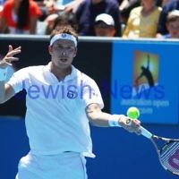Australian Open Tennis 2012. Mens first round. Mardy Fish (USA) v Gilles Muller (LUX). Photo: Peter Haskin