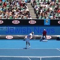 Australian Open Tennis 2012. Mens first round. Mardy Fish (USA) v Gilles Muller (LUX). Photo: Peter Haskin
