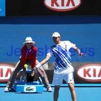 Australian Open Tennis 2012. Mens first round. Mardy Fish (USA) v Gilles Muller (LUX). Photo: Peter Haskin