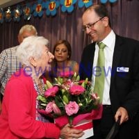 10-2-12. Celebrations for Genia Simon's 100th birhtday held at at Emmy Monash where she is a resident.  Photo: Peter Haskin