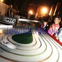 9-5-12. Lag B'omer 2012.slot cars at Katanga. Photo: Peter Haskin
