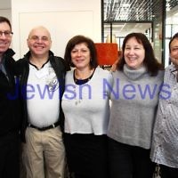 3-6-12. Bialik College 70th. Students from the first graduating class. From left: