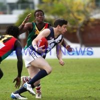 10-6-12. Solidarity Cup. Africa v Israel. Arden Street, Melbourne. Photo: Peter Haskin