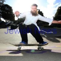 6-6-12. Rabbi and avid skate boader Dovid Tsap taking time out to practice a few moves at the Prahran skate park in Melbourne. Photo: Peter Haskin 6-6-12. Rabbi and avid skate boader Dovid Tsap taking time out to practice a few moves at the Prahran skate park in Melbourne. Photo: Peter Haskin