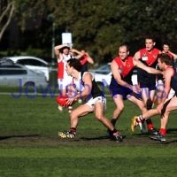 21-7-212. AJAX v Old Brighton at Brighton Beach Oval. Gary Blieden. Photo: Peter Haskin