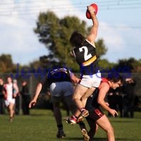 21-7-12. AJAX v Old Brighton at Brighton Beach Oval.  Jason Israelson. Photo: Peter Haskin