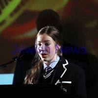 26-7-12. Tobi Rosengarten from Caulfield Grammer spreaking at the Holocaust Museum and Research Centre in Melbourne. Photo: Peter Haskin
