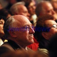 26-7-12. Part of the audience at the Holocaust Museum where the Prime Minister Julia Gillard announced a grant of $500,000 for Auschwitz memorial. Pictured here is Paul Gardiner. Photo: Peter Haskin