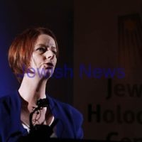 26-7-12. Australian Prime Minister Julia Gillard speaking at the Jewish Holocaust Museum and Research Centre where she announced a $500,000 government grant for Auschwitz rememberence. Photo: Peter Haskin