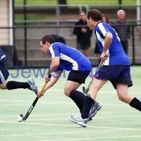 26-8-12. Maccabi Hockey Club senior men defeated Old Carey 6-4 at Albert Park. Photo: Peter Haskin
