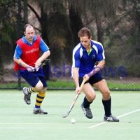 26-8-12. Maccabi Hockey Club senior men defeated Old Carey 6-4 at Albert Park. Photo: Peter Haskin