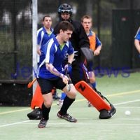 26-8-12. Maccabi Hockey Club senior men defeated Old Carey 6-4 at Albert Park. Photo: Peter Haskin