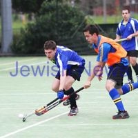 26-8-12. Maccabi Hockey Club senior men defeated Old Carey 6-4 at Albert Park. Photo: Peter Haskin