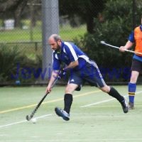 26-8-12. Maccabi Hockey Club senior men defeated Old Carey 6-4 at Albert Park. Photo: Peter Haskin