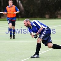 26-8-12. Maccabi Hockey Club senior men defeated Old Carey 6-4 at Albert Park. Photo: Peter Haskin