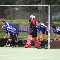 26-8-12. Maccabi Hockey Club senior men defeated Old Carey 6-4 at Albert Park. Photo: Peter Haskin