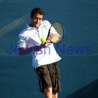 30-9-12. Victorian Jewish Tennis Championships. Paul Arber def Luke Goldberg, 6 - 1, 6 - 3. Paul Arber. Photo: Peter Haskin