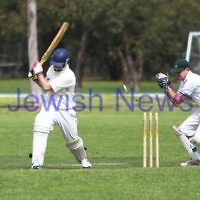 13-10-12. Maccabi Cricket v Powerhouse. Mark Soffer, attempted stumping. Photo: Peter Haskin