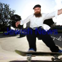 6-6-12. Rabbi and avid skate boader Dovid Tsap taking time out to practice a few moves at the Prahran skate park in Melbourne. Photo: Peter Haskin 6-6-12. Rabbi and avid skate boader Dovid Tsap taking time out to practice a few moves at the Prahran skate park in Melbourne. Photo: Peter Haskin