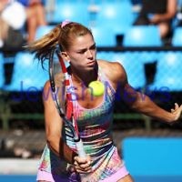 Australian Open 2013. Round 1. Camila Giorgi (ITA) lost to Stephanie Foretz Gacon (FRA) 2-6 3-6. Photo: Peter Haskin
