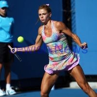 Australian Open 2013. Round 1. Camila Giorgi (ITA) lost to Stephanie Foretz Gacon (FRA) 2-6 3-6. Photo: Peter Haskin