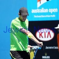 Australian Open 2013. Round 1. Amir Weintraub (ISR) def Guido Pella (ARG) 7-6 7-5 6-2. Photo: Peter Haskin
