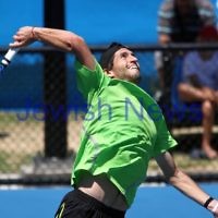 Australian Open 2013. Round 1. Amir Weintraub (ISR) def Guido Pella (ARG) 7-6 7-5 6-2. Photo: Peter Haskin