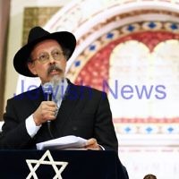 11-1-12. Sir Zelman Cowen Shloshim. St Kilda Hebrew Congregation. Rabbi Shimon Cowen.  Photo: Peter Haskin