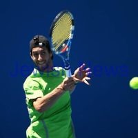 Australian Open 2013. Round 1. Amir Weintraub (ISR) def Guido Pella (ARG) 7-6 7-5 6-2. Photo: Peter Haskin