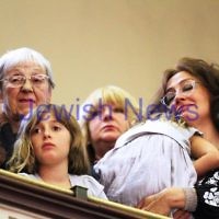 11-1-12. Sir Zelman Cowen Shloshim. St Kilda Hebrew Congregation. Lady Anna Cowen.  Photo: Peter Haskin