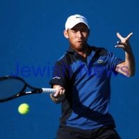 Australian Open 2013. Round 1. JDudi Sela (ISR) lost to Nikolay Davydenko (RUS) 6-3 1-6 5-7 3-6. Photo: Peter Haskin