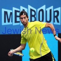 Australian Open 2013. Round 2. Amir Weintraub (ISR) lost to  Philipp Kohlschreiber (GER) [17] 2-6 6-7 4-6. Photo: Peter Haskin