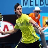 Australian Open 2013. Round 2. Amir Weintraub (ISR) lost to  Philipp Kohlschreiber (GER) [17] 2-6 6-7 4-6. Photo: Peter Haskin