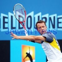 Australian Open 2013. Round 2. Amir Weintraub (ISR) lost to  Philipp Kohlschreiber (GER) [17] 2-6 6-7 4-6. Kohlschreiber.  Photo: Peter Haskin