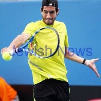 Australian Open 2013. Round 2. Amir Weintraub (ISR) lost to  Philipp Kohlschreiber (GER) [17] 2-6 6-7 4-6. Photo: Peter Haskin