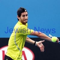 Australian Open 2013. Round 2. Amir Weintraub (ISR) lost to  Philipp Kohlschreiber (GER) [17] 2-6 6-7 4-6. Kohlschreiber.  Photo: Peter Haskin