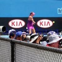 Australian Open Day 4. January 17. Round 2. Shahar Peer (ISR) lost to Kimiko Date-Krumm (JPN) 2-6 5-7.  Photo: Peter Haskin