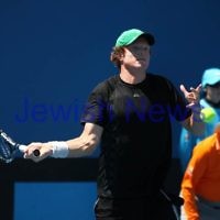 Australian Open 2013. Round 2, Mens Doubles.  Jonathan Erlich (ISR) / Kevin Anderson (RSA) def Matthew barton (AUS / John Millman (AUS) 6-1 6-7 6-3 . Barton. Photo: Peter Haskin