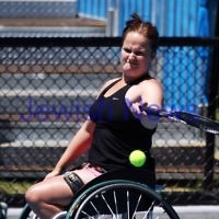 Australian Open 2013. Women's wheelchair singles. Aniek Van Koot (NED). Photo: Peter Haskin