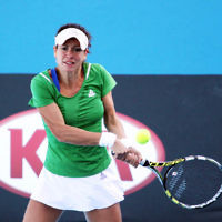 Australian Open Qualifiers 2013. January 10. Kurumi Nara def Julia Cohen (9) 6-0, 6-1. Photo: Peter Haskin