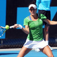 Australian Open Qualifiers 2013. January 10. Kurumi Nara (JPN) def Julia Cohen (USA) (9) 6-0, 6-1. Photo: Peter Haskin