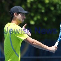 9-1-13. Australian Open Qualifiers. Amir Weintraub def Wayne Odesnik 7-6, 4-6, 6-3. Photo: Peter Haskin