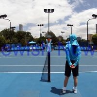 9-1-13. Australian Open Qualifiers. Amir Weintraub def Wayne Odesnik 7-6, 4-6, 6-3. Photo: Peter Haskin