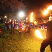 9-5-12. Lag B'omer 2012. Fire juggler at Katanga . Photo: Peter Haskin