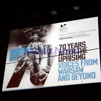4-4-13. Yom Ha Shoah commemoration 2013. Remembering 70 years since the Warsaw Ghetto uprising. Robert Blackwood Hall, Monash University.   Photo: Peter Haskin