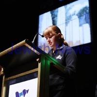 4-4-13. Yom Ha Shoah commemoration 2013. Remembering 70 years since the Warsaw Ghetto uprising. Robert Blackwood Hall, Monash University. Photo: Peter Haskin